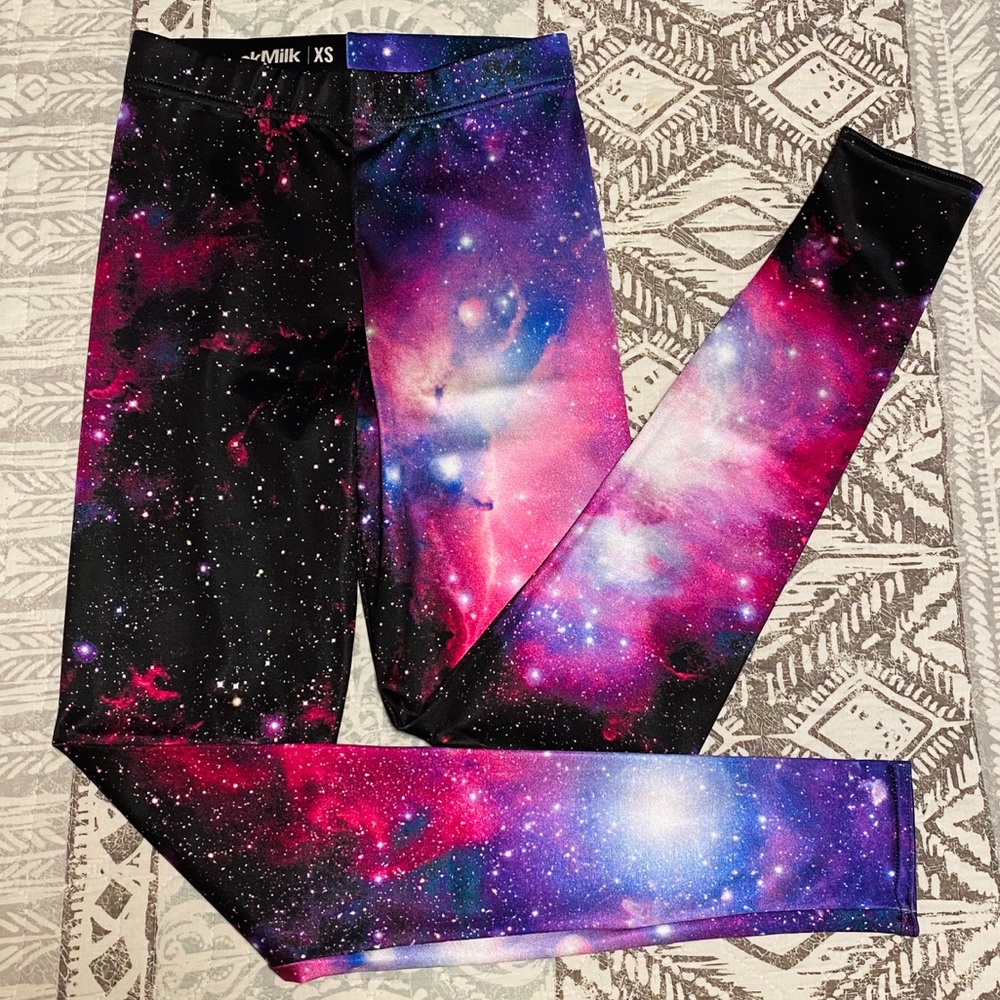 BlackMilk Galaxy Purple Leggings